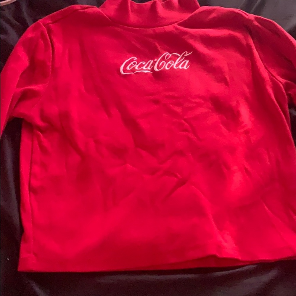 Red long sleeve coca-Cola turtleneck